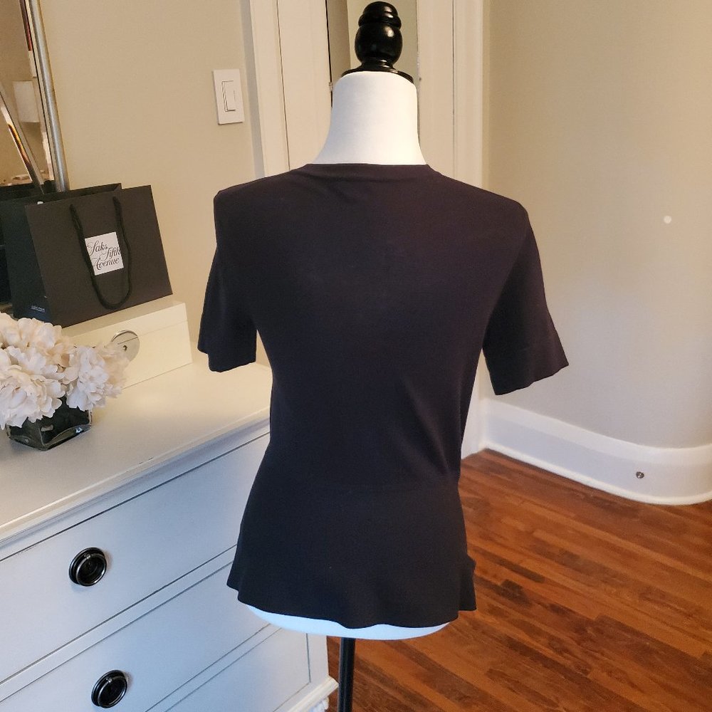 The Gap peplum light sweater short sleeve